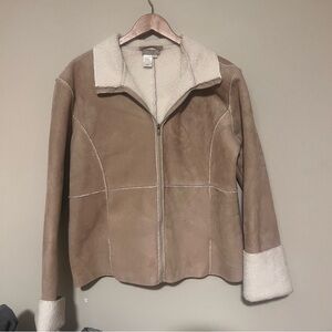 Coldwater Creek Beige Teddy Jacket